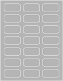 Pewter Exacto Labels - Notch 2 1/4 x 1 1/8 - 21 Labels/Sh - 5 Sh/Pk