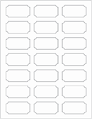 Crystal Exacto Labels - Notch 2 1/4 x 1 1/8 - 21 Labels/Sh - 5 Sh/Pk