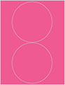 Raspberry Soho Round Labels Style B5