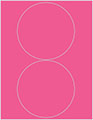 Raspberry Soho Round Labels Style B5