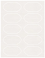 Linen Natural White Soho Duofoil Labels Style B8