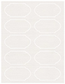 Linen Natural White Soho Duofoil Labels Style B8
