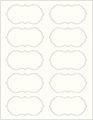 Pearlized White Soho Crenelle Labels Style B9