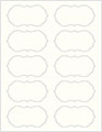 Pearlized White Soho Crenelle Labels Style B9