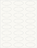 Eggshell White Soho Oval Labels 2 1/4 x 1 (24 per sheet - 5 sheets per pack)