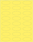 Factory Yellow Soho Oval Labels 2 1/4 x 1 (24 per sheet - 5 sheets per pack)