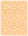 Peach Soho Oval Labels 2 1/4 x 1 (24 per sheet - 5 sheets per pack)