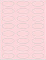 Pink Feather Soho Oval Labels 2 1/4 x 1 (24 per sheet - 5 sheets per pack)