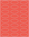 Coral Soho Oval Labels 2 1/4 x 1 (24 per sheet - 5 sheets per pack)
