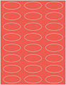 Coral Soho Oval Labels 2 1/4 x 1 (24 per sheet - 5 sheets per pack)
