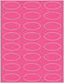 Raspberry Soho Oval Labels 2 1/4 x 1 (24 per sheet - 5 sheets per pack)