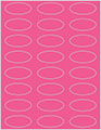 Raspberry Soho Oval Labels 2 1/4 x 1 (24 per sheet - 5 sheets per pack)