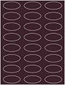 Eggplant Soho Oval Labels 2 1/4 x 1 (24 per sheet - 5 sheets per pack)