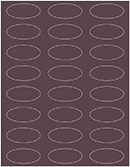 Eggplant Soho Oval Labels 2 1/4 x 1 (24 per sheet - 5 sheets per pack)