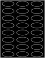 Black Soho Oval Labels 2 1/4 x 1 (24 per sheet - 5 sheets per pack)