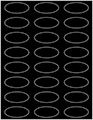 Black Soho Oval Labels 2 1/4 x 1 (24 per sheet - 5 sheets per pack)