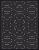 Black Soho Oval Labels 2 1/4 x 1 (24 per sheet - 5 sheets per pack)