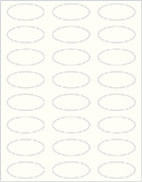 White Gold Soho Oval Labels 2 1/4 x 1 (24 per sheet - 5 sheets per pack)
