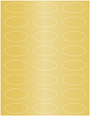 Gold Soho Oval Labels 2 1/4 x 1 (24 per sheet - 5 sheets per pack)