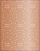 Copper Soho Oval Labels 2 1/4 x 1 (24 per sheet - 5 sheets per pack)