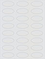 Silver Soho Oval Labels 2 1/4 x 1 (24 per sheet - 5 sheets per pack)