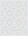 Silver Soho Oval Labels 2 1/4 x 1 (24 per sheet - 5 sheets per pack)