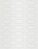 Silver Soho Oval Labels 2 1/4 x 1 (24 per sheet - 5 sheets per pack)