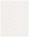 Linen Natural White Soho Oval Labels 2 1/4 x 1 (24 per sheet - 5 sheets per pack)