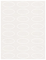 Linen Natural White Soho Oval Labels 2 1/4 x 1 (24 per sheet - 5 sheets per pack)