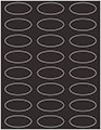 Linen Black Soho Oval Labels 2 1/4 x 1 (24 per sheet - 5 sheets per pack)