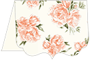 Peony Peach Crenelle Folded Card 4 1/4 x 5 1/2 Folded - 10/Pk