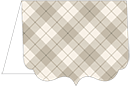 Tartan Grey Crenelle Folded Card 4 1/4 x 5 1/2 Folded - 10/Pk