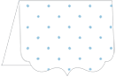 Polkadot Baby Blue Crenelle Folded Card 4 1/4 x 5 1/2 Folded - 10/Pk