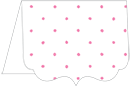 Polkadot Pink Crenelle Folded Card 4 1/4 x 5 1/2 Folded - 10/Pk