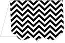 Chevron B&W Crenelle Folded Card 4 1/4 x 5 1/2 Folded - 10/Pk