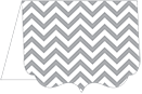 Chevron Pewter Crenelle Folded Card 4 1/4 x 5 1/2 Folded - 10/Pk