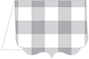 Gingham Grey Crenelle Folded Card 4 1/4 x 5 1/2 Folded - 10/Pk