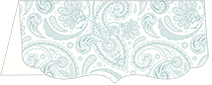 Paisley Blue Crenelle Folded Card 4 x 9 Folded - 10/Pk