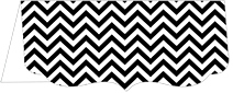 Chevron B&W Crenelle Folded Card 4 x 9 Folded - 10/Pk