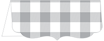 Gingham Grey Crenelle Folded Card 4 x 9 Folded - 10/Pk