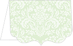 Floral Green Tea Crenelle Folded Card 5 x 7 Folded - 10/Pk