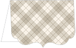 Tartan Grey Crenelle Folded Card 5 x 7 Folded - 10/Pk