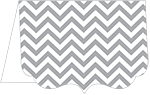 Chevron Pewter Crenelle Folded Card 5 x 7 Folded - 10/Pk