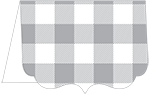 Gingham Grey Crenelle Folded Card 5 x 7 Folded - 10/Pk