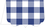 Gingham Sapphire Crenelle Folded Card 5 x 7 Folded - 10/Pk