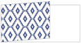Rhombus Blue Fold Away Invitation 4 x 9 1/4 - 25/Pk