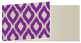 Indonesia Purple Fold Away Invitation 4 x 9 1/4 - 25/Pk