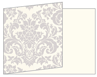 Floral Grey Fold Away Invitation 5 x 7 - 25/Pk