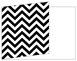 Chevron B&W Fold Away Invitation 5 x 7 - 25/Pk