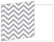 Chevron Pewter Fold Away Invitation 5 x 7 - 25/Pk